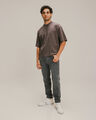 Playera Fit Boxy Verde,GRIS CARBON